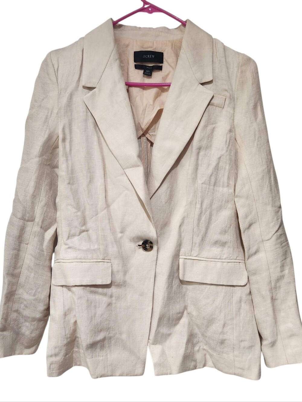 J.crew Willa Blazer Jacket Linen Blend Cream Size 00